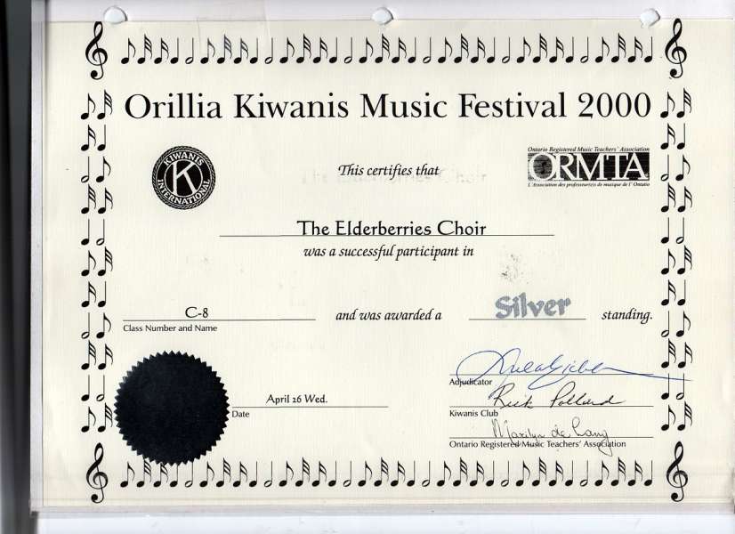 2000 Kiwanis Silver Award