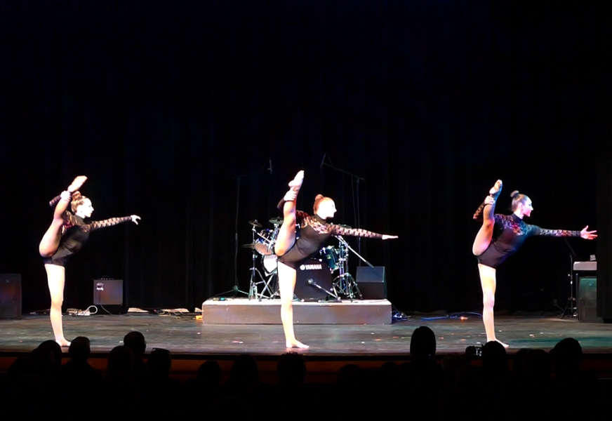 Just For Kicks Acro Trio performing to "Sound of Silence"