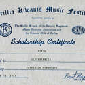 Scholarship Certificate Kiwanis 1994