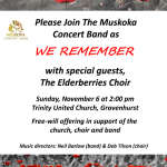 Remembrance Day Concert, Trinity United Church, Gravenhurst