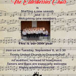 Elderberries Choir Practices Starting Again